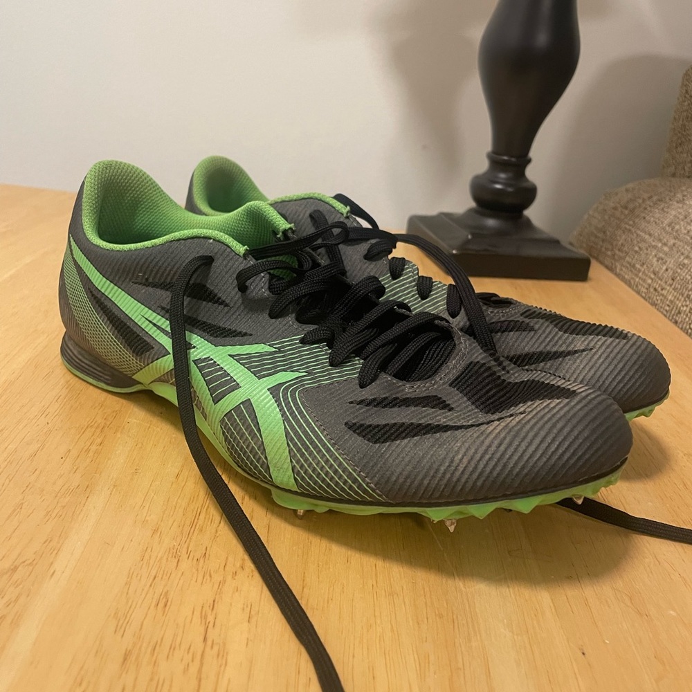 Asics Hyper MD Track Cleats Men's Size 9.5 Green Athletic Spikes Sprint